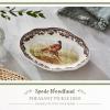 image:imageSpode Woodland Pheasant Pickle Dish  85 Porcelain Tray with British Flowers Border amp Scalloped Edge Microwave Dishwasher Oven amp Freezer Safe  Rustic Serveware for Appetizers amp Sides