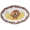 image:imageSpode Woodland Pickle Dishes Set of 285 Porcelain Plates with British Flowers Border  Turkey amp Pheasant Motifs for Side Dishes Snacks Fruit amp Desserts  Microwave amp Dishwasher Safe