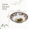 image:imageSpode Woodland Pintail Cereal Bowl  Fine Earthenware 8 Inch WildlifeInspired Dish with British Flowers Border Dishwasher Microwave Freezer amp Oven Safe  Traditional English Country ServewareBlack Bear