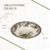 image:imageSpode Woodland Pintail Cereal Bowl  Fine Earthenware 8 Inch WildlifeInspired Dish with British Flowers Border Dishwasher Microwave Freezer amp Oven Safe  Traditional English Country ServewarePintail