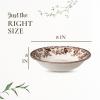 image:imageSpode Woodland Pintail Cereal Bowl  Fine Earthenware 8 Inch WildlifeInspired Dish with British Flowers Border Dishwasher Microwave Freezer amp Oven Safe  Traditional English Country ServewareRed Fox