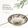 image:imageSpode Woodland Pintail Cereal Bowl  Fine Earthenware 8 Inch WildlifeInspired Dish with British Flowers Border Dishwasher Microwave Freezer amp Oven Safe  Traditional English Country ServewarePintail