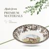 image:imageSpode Woodland Pintail Cereal Bowl  Fine Earthenware 8 Inch WildlifeInspired Dish with British Flowers Border Dishwasher Microwave Freezer amp Oven Safe  Traditional English Country ServewareRed Fox
