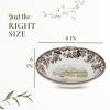 image:imageSpode Woodland Pintail Cereal Bowl  Fine Earthenware 8 Inch WildlifeInspired Dish with British Flowers Border Dishwasher Microwave Freezer amp Oven Safe  Traditional English Country ServewareSnow Goose