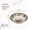 image:imageSpode Woodland Pintail Cereal Bowl  Fine Earthenware 8 Inch WildlifeInspired Dish with British Flowers Border Dishwasher Microwave Freezer amp Oven Safe  Traditional English Country ServewarePintail