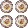 image:imageSpode Woodland Turkey Ascot Cereal Bowls Set of 4  Fine Earthenware Dinnerware with British Flowers Border  8 Decorative Animal Design Serving Bowls for Salad Dessert Condiments