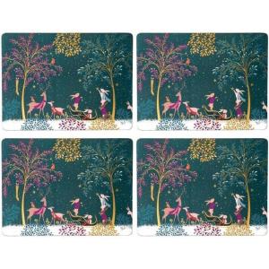 image:imagePimpernel Sara Miller Woodland Tales Placemats Set of 4  Festive Animal Scene Placemats for Holiday Dining  Decorative CorkBacked Table Mats for Seasonal Tabletop Styling HolidayThemed Decor