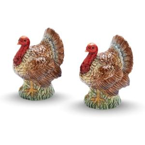 image:imageSpode 35 PheasantShaped Salt and Pepper Shakers  Dolomite Ceramic Farmhouse Dcor for Formal Dining Decorative Salt amp Pepper Set with Easy Refill Bottom Stoppers Ideal for Thanksgiving TableTurkey
