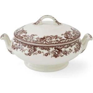 image:imageSpode Delamere Vegetable Dish with Cover  British Flowers Porcelain Server with Lid for Vegetables Stews amp Side Dishes Elegant Dining Room Serveware  122 W x 9 D Dishwasher amp Oven Safe