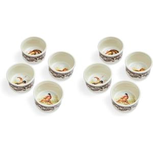 image:imageSpode Woodland 3 Ramekin  Floral Boarder Set of 4  Earthenware  Microwave and Dishwasher Safe  Made in England  Mini Serving Bowls for Snacks Dessert and Mixing Ingredients2 H x 3 L x 3 W Pack of 2