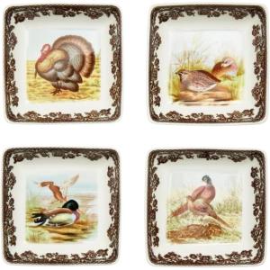 image:imageSpode Woodland Square Dishes 3  Dip Bowls  Assorted Animal Designs Porcelain Ceramic HuntingThemed Tableware  Microwave amp Dishwasher Safe  For Dips Sauces Appetizers Desserts Set of 4