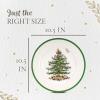 image:imageSpode Christmas Tree 105 Dinner Plate Set of 4  Festive Holiday Stoneware Plate with Christmas Tree amp Green Borders Microwave Dishwasher Freezer Oven Safe  Holiday Tableware