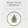 image:imageSpode Christmas Tree 105 Dinner Plate Set of 4  Festive Holiday Stoneware Plate with Christmas Tree amp Green Borders Microwave Dishwasher Freezer Oven Safe  Holiday Tableware