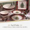 image:imageSpode Christmas Tree 10Inch Salad Bowl  Porcelain Serving Bowl for Salad Pasta Holiday Dishes  Classic Christmas Tableware with Rustic Tartan Plaid Design  Microwave Dishwasher Freezer Safe