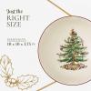 image:imageSpode Christmas Tree 10Inch Salad Bowl  Porcelain Serving Bowl for Salad Pasta Holiday Dishes  Classic Christmas Tableware with Rustic Tartan Plaid Design  Microwave Dishwasher Freezer Safe