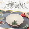 image:imageSpode Christmas Tree 10Inch Salad Bowl  Porcelain Serving Bowl for Salad Pasta Holiday Dishes  Classic Christmas Tableware with Rustic Tartan Plaid Design  Microwave Dishwasher Freezer Safe