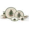 image:imageSpode Christmas Tree 16Piece Dinnerware Set Service for 4  Festive Holiday Tableware with Plates Bowls Mugs  Fine Earthenware Christmas Dinnerware  Microwave amp Dishwasher Safe