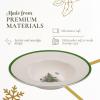 image:imageSpode Christmas Tree Pasta Bowl  Set of 4 Rimmed Plate for Serving Salad Spaghetti amp Soup 10Inch Made of Porcelain Dishwasher Microwave amp Freezer Safe Dinnerware Set