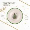 image:imageSpode Christmas Tree Pasta Bowl  Set of 4 Rimmed Plate for Serving Salad Spaghetti amp Soup 10Inch Made of Porcelain Dishwasher Microwave amp Freezer Safe Dinnerware Set