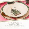 image:imageSpode Christmas Tree Pasta Bowl  Set of 4 Rimmed Plate for Serving Salad Spaghetti amp Soup 10Inch Made of Porcelain Dishwasher Microwave amp Freezer Safe Dinnerware Set
