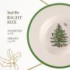 image:imageSpode Christmas Tree Pasta Bowl  Set of 4 Rimmed Plate for Serving Salad Spaghetti amp Soup 10Inch Made of Porcelain Dishwasher Microwave amp Freezer Safe Dinnerware Set
