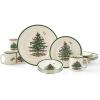 image:imageSpode Christmas Tree 16Piece Dinnerware Set Service for 4  Festive Holiday Tableware with Plates Bowls Mugs  Fine Earthenware Christmas Dinnerware  Microwave amp Dishwasher Safe