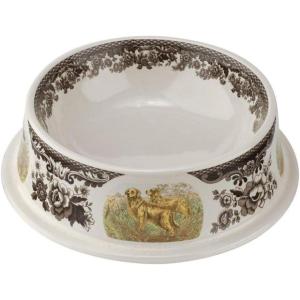 image:imageSpode Woodland Dog Bowl  Stoneware Pet Dish Featuring British Flowers Pattern amp Dog Breed Motifs  Decorative Feeding Bowl for Pets Designed in England Microwave amp Freezer Friendly