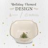 image:imageSpode Christmas Tree Gold 10 Square Bowl 100 fl oz  Decorative Holiday Serveware with 22K Gold Accents Elegant Stoneware for Christmas Table Serving Salads amp Vegetables  Dishwasher Safe