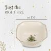 image:imageSpode Christmas Tree Gold 10 Square Bowl 100 fl oz  Decorative Holiday Serveware with 22K Gold Accents Elegant Stoneware for Christmas Table Serving Salads amp Vegetables  Dishwasher Safe