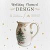 image:imageSpode Christmas Tree Gold Pitcher  17L Earthenware Jug with Handle amp Spout Holiday Serveware with 22K Gold Accents Elegant Decorative Pitcher for Christmas Dining amp Entertaining