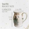 image:imageSpode Christmas Tree Gold Pitcher  17L Earthenware Jug with Handle amp Spout Holiday Serveware with 22K Gold Accents Elegant Decorative Pitcher for Christmas Dining amp Entertaining