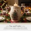 image:imageSpode Christmas Tree Gold Pitcher  17L Earthenware Jug with Handle amp Spout Holiday Serveware with 22K Gold Accents Elegant Decorative Pitcher for Christmas Dining amp Entertaining