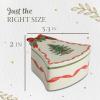 image:imageSpode Christmas Tree Ribbon Bell Shaped Box with Lid 2 H x 53 L  Festive Porcelain Dish  Decorative Holiday Storage for Candy Cookies Trinkets amp Collectibles  Holiday Kitchen Decor