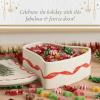 image:imageSpode Christmas Tree Ribbon Bell Shaped Box with Lid 2 H x 53 L  Festive Porcelain Dish  Decorative Holiday Storage for Candy Cookies Trinkets amp Collectibles  Holiday Kitchen Decor