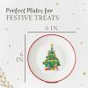 image:imageSpode Kit Kemp Doodles Christmas Cake Plates Set of 4  Whimsical Festive Illustrations with Cheeky Taglines Decorative Holiday Dessert amp Party Plates Fine China 6 Seasonal Tableware