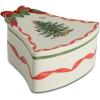 image:imageSpode Christmas Tree Ribbon Bell Shaped Box with Lid 2 H x 53 L  Festive Porcelain Dish  Decorative Holiday Storage for Candy Cookies Trinkets amp Collectibles  Holiday Kitchen Decor
