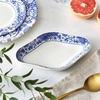 image:imageSpode Blue Italian Brocato Diamond Dish  85Inch Porcelain Serving Piece Decorative Table Dish for Salads Appetizers Pasta Desserts  Housewarming Gift
