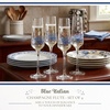 image:imageSpode Blue Italian Champagne Flutes  Set of 4 Tall Champagne Glasses  8Ounce Capacity  Long Stem Glasses for Drinking Mimosa or Sparkling Wine  Handwash Only