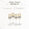 image:imageSpode Blue Italian Champagne Flutes  Set of 4 Tall Champagne Glasses  8Ounce Capacity  Long Stem Glasses for Drinking Mimosa or Sparkling Wine  Handwash Only