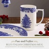 image:imageSpode Blue Italian Christmas Mug 12oz  Elegant Holiday Drinkware with Iconic Christmas Tree Motif Dishwasher amp Microwave Safe Festive Mug for Hot Cocoa Tea Coffee Lovers  Ideal for Bar Cart12oz Mug