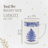 image:imageSpode Blue Italian Christmas Mug 12oz  Elegant Holiday Drinkware with Iconic Christmas Tree Motif Dishwasher amp Microwave Safe Festive Mug for Hot Cocoa Tea Coffee Lovers  Ideal for Bar Cart12oz Mug