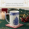image:imageSpode Blue Italian Christmas Mug 12oz  Elegant Holiday Drinkware with Iconic Christmas Tree Motif Dishwasher amp Microwave Safe Festive Mug for Hot Cocoa Tea Coffee Lovers  Ideal for Bar Cart12oz Mug