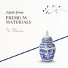 image:imageSpode Blue Italian Porcelain Lidded Hexagonal Vase 57Inch Decorative Accent with Imari Border amp Cobalt Detailing for Elegant Display amp Storage  Great Urn for Gifting Wedding CenterpiecesBlue Italian