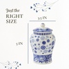 image:imageSpode Blue Italian Porcelain Lidded Hexagonal Vase 57Inch Decorative Accent with Imari Border amp Cobalt Detailing for Elegant Display amp Storage  Great Urn for Gifting Wedding CenterpiecesBrocato
