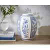 image:imageSpode Blue Italian Porcelain Lidded Hexagonal Vase 57Inch Decorative Accent with Imari Border amp Cobalt Detailing for Elegant Display amp Storage  Great Urn for Gifting Wedding CenterpiecesBritish Flowers