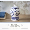 image:imageSpode Blue Italian Porcelain Lidded Hexagonal Vase 57Inch Decorative Accent with Imari Border amp Cobalt Detailing for Elegant Display amp Storage  Great Urn for Gifting Wedding CenterpiecesBrocato