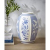 image:imageSpode Blue Italian Porcelain Lidded Hexagonal Vase 57Inch Decorative Accent with Imari Border amp Cobalt Detailing for Elegant Display amp Storage  Great Urn for Gifting Wedding CenterpiecesBritish Flowers