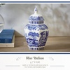 image:imageSpode Blue Italian Porcelain Lidded Hexagonal Vase 57Inch Decorative Accent with Imari Border amp Cobalt Detailing for Elegant Display amp Storage  Great Urn for Gifting Wedding CenterpiecesBlue Italian