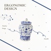image:imageSpode Blue Italian Porcelain Lidded Hexagonal Vase 57Inch Decorative Accent with Imari Border amp Cobalt Detailing for Elegant Display amp Storage  Great Urn for Gifting Wedding CenterpiecesBrocato
