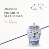 image:imageSpode Blue Italian Porcelain Lidded Hexagonal Vase 57Inch Decorative Accent with Imari Border amp Cobalt Detailing for Elegant Display amp Storage  Great Urn for Gifting Wedding CenterpiecesBrocato